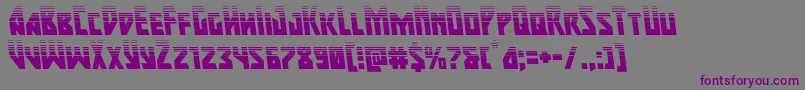 Majorforcehalfleft Font – Purple Fonts on Gray Background