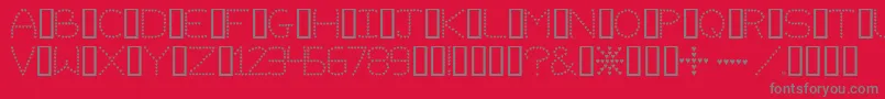 Evelyns Font – Gray Fonts on Red Background