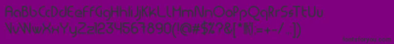 フォントMsdRoundedRegular – 紫の背景に黒い文字