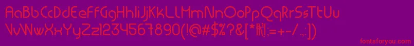 MsdRoundedRegular Font – Red Fonts on Purple Background