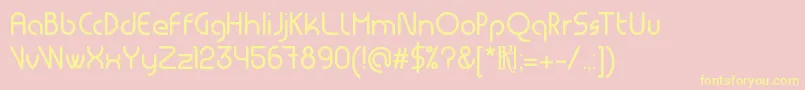 MsdRoundedRegular Font – Yellow Fonts on Pink Background