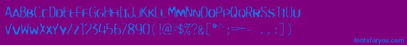 PureCircuitcap Font – Blue Fonts on Purple Background