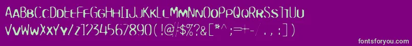 PureCircuitcap Font – Green Fonts on Purple Background