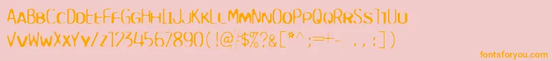 PureCircuitcap Font – Orange Fonts on Pink Background