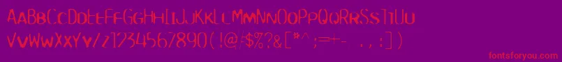 PureCircuitcap Font – Red Fonts on Purple Background