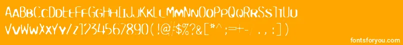 PureCircuitcap Font – White Fonts on Orange Background