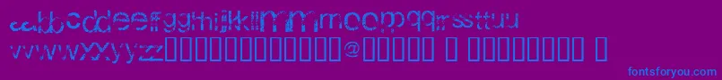 WackyArial Font – Blue Fonts on Purple Background
