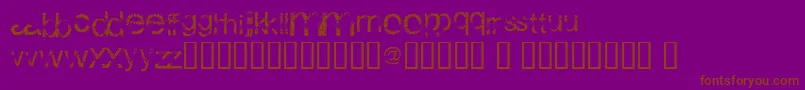 Шрифт WackyArial – коричневые шрифты на фиолетовом фоне