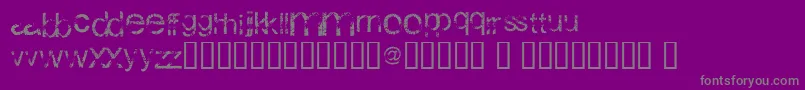 フォントWackyArial – 紫の背景に灰色の文字