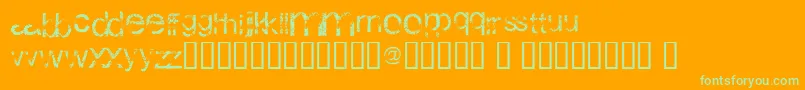 Lisätietoja WackyArial-fontista WackyArial-fontti – vihreät fontit oranssilla taustalla