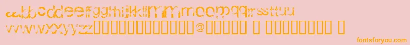 WackyArial Font – Orange Fonts on Pink Background