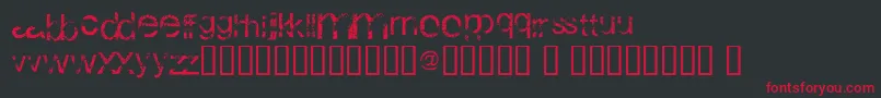 Czcionka WackyArial – czerwone czcionki na czarnym tle