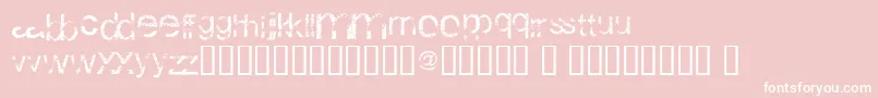 WackyArial Font – White Fonts on Pink Background