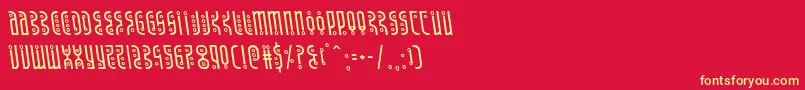 Undergroundroseleft Font – Yellow Fonts on Red Background