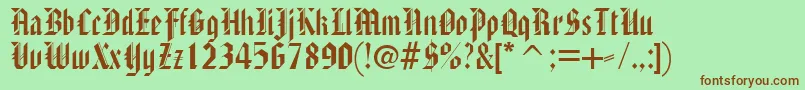 AmericanTextc Font – Brown Fonts on Green Background