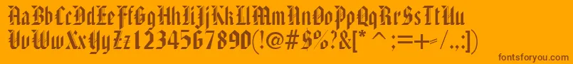 AmericanTextc Font – Brown Fonts on Orange Background
