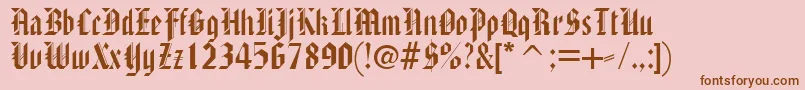 AmericanTextc Font – Brown Fonts on Pink Background