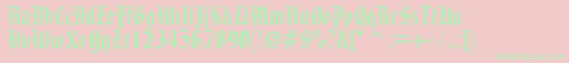 AmericanTextc Font – Green Fonts on Pink Background
