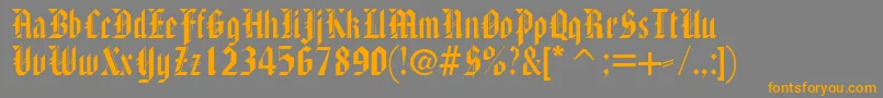 AmericanTextc Font – Orange Fonts on Gray Background