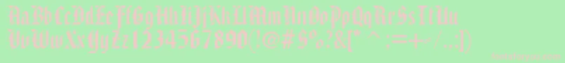 AmericanTextc Font – Pink Fonts on Green Background