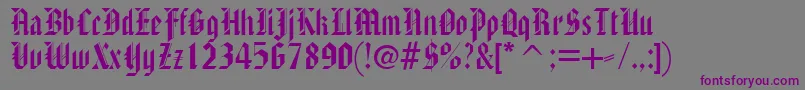AmericanTextc Font – Purple Fonts on Gray Background