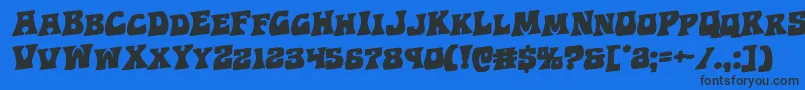 Hippocketrotal Font – Black Fonts on Blue Background