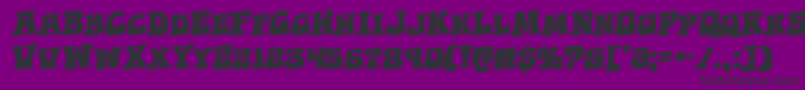 フォントHippocketrotal – 紫の背景に黒い文字