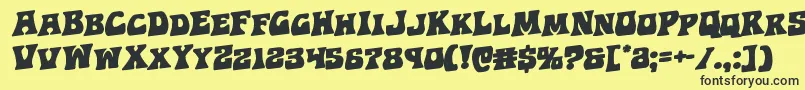 Hippocketrotal Font – Black Fonts on Yellow Background