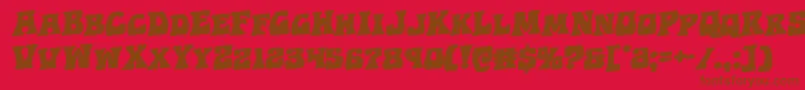Hippocketrotal Font – Brown Fonts on Red Background