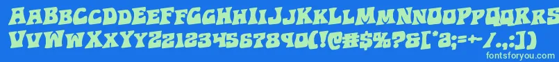 Hippocketrotal Font – Green Fonts on Blue Background