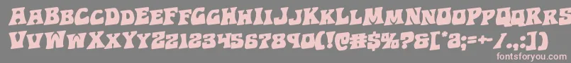 Hippocketrotal-Schriftart – Rosa Schriften auf grauem Hintergrund