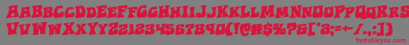 Czcionka Hippocketrotal – czerwone czcionki na szarym tle