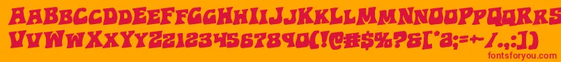 Hippocketrotal Font – Red Fonts on Orange Background