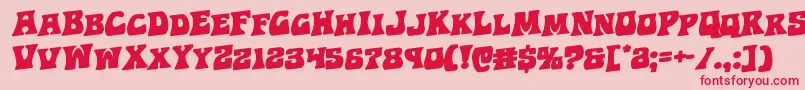 Fonte Hippocketrotal – fontes vermelhas em um fundo rosa