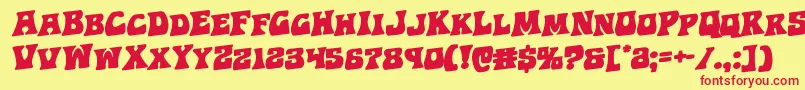 Hippocketrotal Font – Red Fonts on Yellow Background