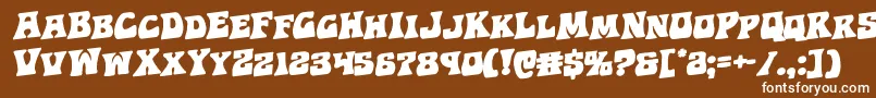 Hippocketrotal Font – White Fonts on Brown Background