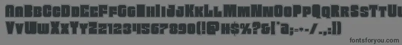 Funkmachineacad Font – Black Fonts on Gray Background
