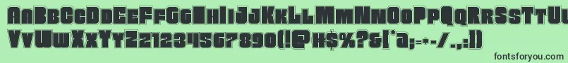 Funkmachineacad Font – Black Fonts on Green Background