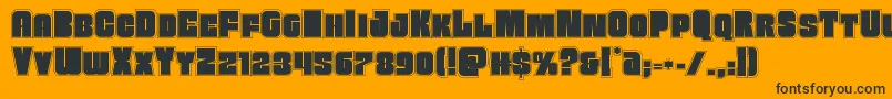 Funkmachineacad Font – Black Fonts on Orange Background