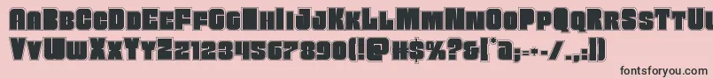 Funkmachineacad Font – Black Fonts on Pink Background