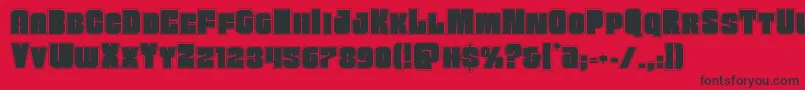 Funkmachineacad Font – Black Fonts on Red Background