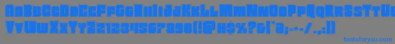 Funkmachineacad Font – Blue Fonts on Gray Background