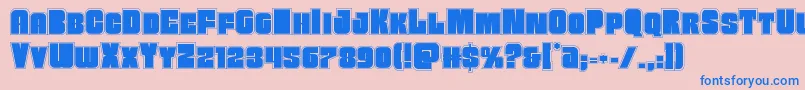 Funkmachineacad Font – Blue Fonts on Pink Background