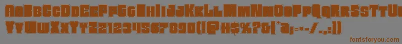 Funkmachineacad Font – Brown Fonts on Gray Background