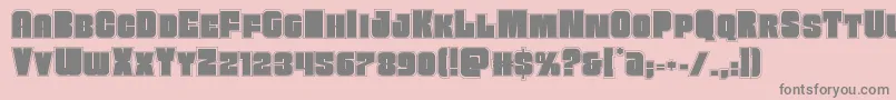 Funkmachineacad Font – Gray Fonts on Pink Background