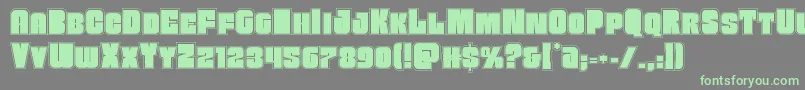 Funkmachineacad Font – Green Fonts on Gray Background