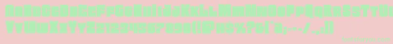 Funkmachineacad Font – Green Fonts on Pink Background