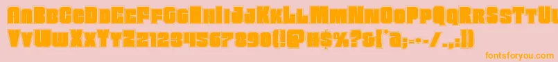 Funkmachineacad Font – Orange Fonts on Pink Background