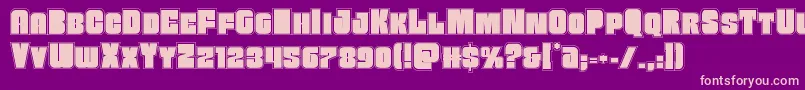 Funkmachineacad Font – Pink Fonts on Purple Background