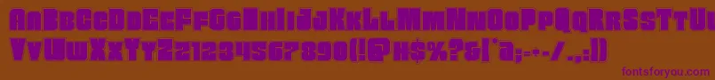 Funkmachineacad Font – Purple Fonts on Brown Background